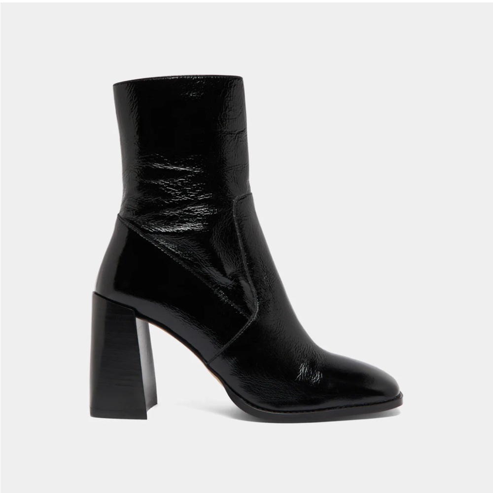 Jonak Black Heeled Boots in burgundy leather
